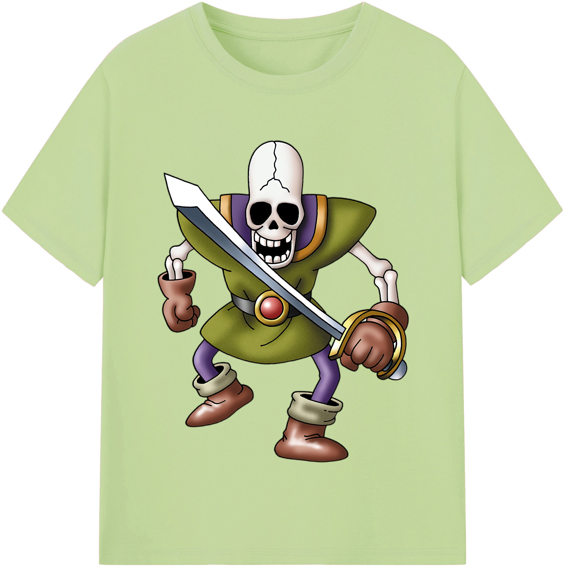 （画像用） ドラゴンクエスト Doragon Kuesuto Dragon Quest 綿100％半袖Tシャツ（フロントプリント）